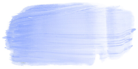 Blue stripes paint brush stroke on paper. on white isolated