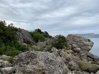 rocks in the mountains