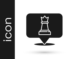 Black Chess icon isolated on white background. Business strategy. Game, management, finance. Vector.