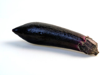 fresh eggplant on white background
