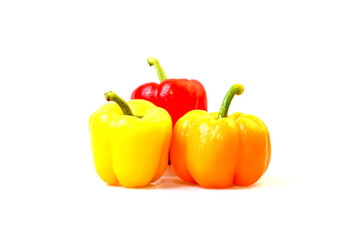 fresh paprika on white background
