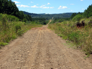 dirt road on the mountains