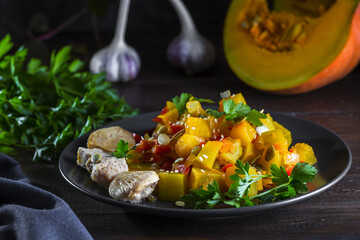 Image with stewed pumpkin.