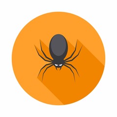 Halloween spider icon with glowing eyes, Halloween holiday.