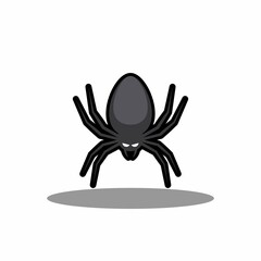 Halloween spider icon with glowing eyes, Halloween holiday.