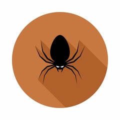 Halloween spider icon with glowing eyes, Halloween holiday.