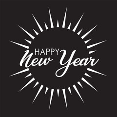 Happy New Year. Celebration card, vector illustration art.
