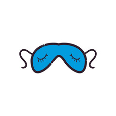 sleeping mask line and fill style icon vector design