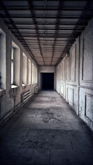old corridor. wall