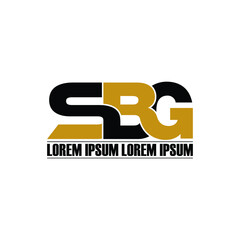 SBG letter monogram logo design vector