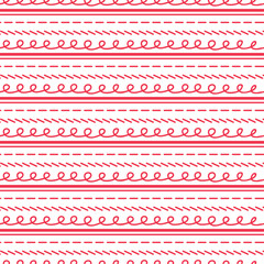 Seamless vector pattern with hand drawn lines and swirls
