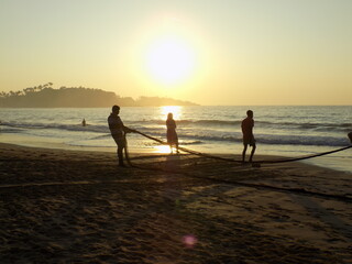 Fototapeta premium fishing from beach