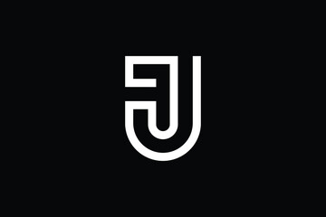 Minimal Innovative Initial FJ logo and JF logo. Letter F J JF FJ creative elegant Monogram. Premium Business logo icon. White color on background