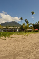 The beautiful paradise beaches on the St Kitts And Nevis Islands in the Caribbean Ocean