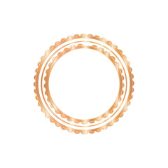 modern circle frame gold vector design