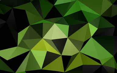 Dark Green vector abstract mosaic background.