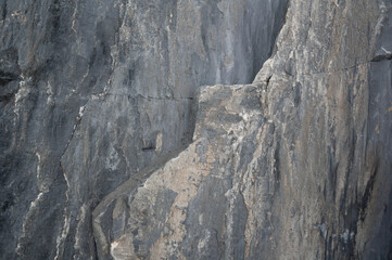 Rock and stone - detail and closeup of geomorphological texture, structure and material. Shallow focus with blurred corners.	