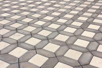 
decorative stone pavement road in the park