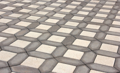 
decorative stone pavement road in the park