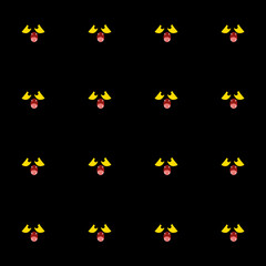 Cute ghost cartoon seamless pattern background, black halloween background, vector illustration.