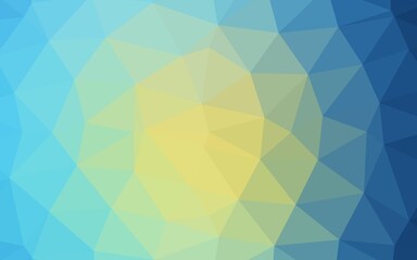 Light Blue, Yellow vector blurry triangle template.