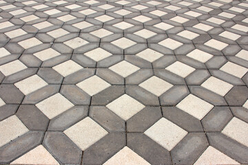 
decorative stone pavement road in the park