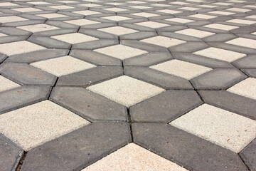 
decorative stone pavement road in the park