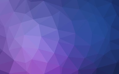 Dark Purple vector shining triangular pattern.