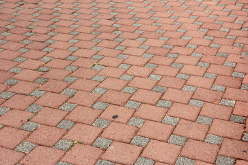 
decorative stone pavement road in the park