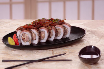 sushi and 
Japanese food