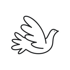 dove line and fill style icon vector design