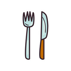 Cutlery line and fill style icon vector design
