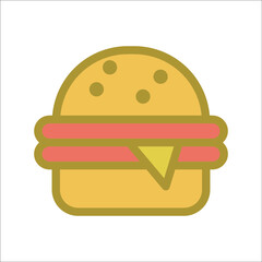 burger icon on a white background. vector eps10