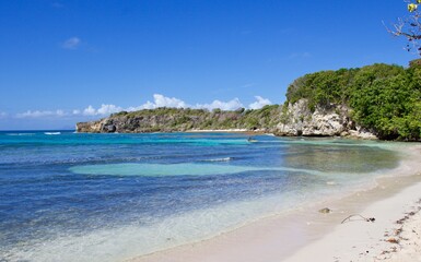 Tropical carribean beach of Guadeloupe 
