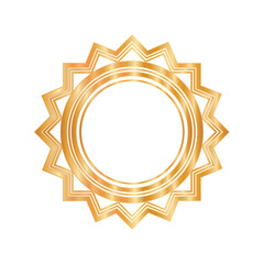 modern circle frame gold vector design
