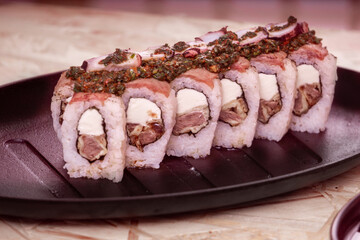 sushi and 
Japanese food