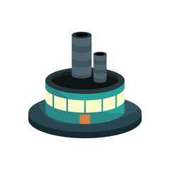 factory isometric style icon vector design