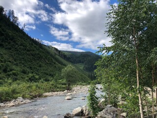 river in the mountains
