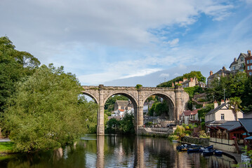 Fototapeta na wymiar The Knaresborough Viaduct spanning the River Nidd in North Yorkshire