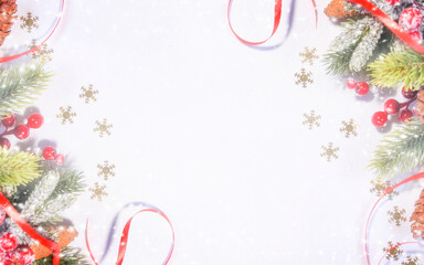 Christmas and New Year holidays background