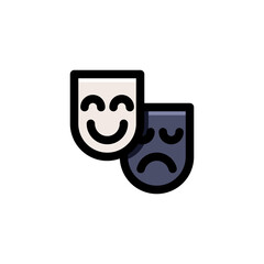 Mask Icon Filled Outline Art Illustration Logo Vector
