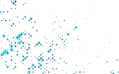 Light BLUE vector cover with small and big stars.