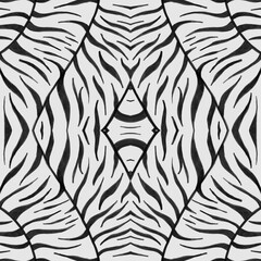 Seamless Zebra Pattern. Watercolour Africa Fur. 