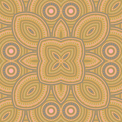 Subtle victorian majolica tile seamless rapport. Ethnic geometric vector swatch. Linens print design. Classic spanish mayolica tilework seamless pattern. Interior decoration print.