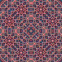 Ethnic floral motifs seamless pattern design