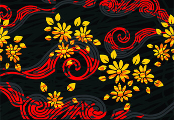 Indonesian batik motifs with very distinctive patterns. exclusive backgrounds. Vector Eps 10