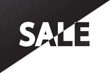 Sale - paper lettering cut with shadow, © ku4erashka