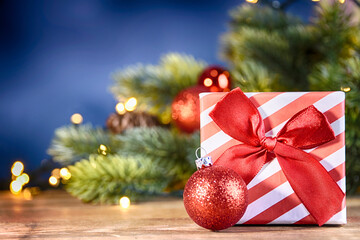 Christmas background with ornamet