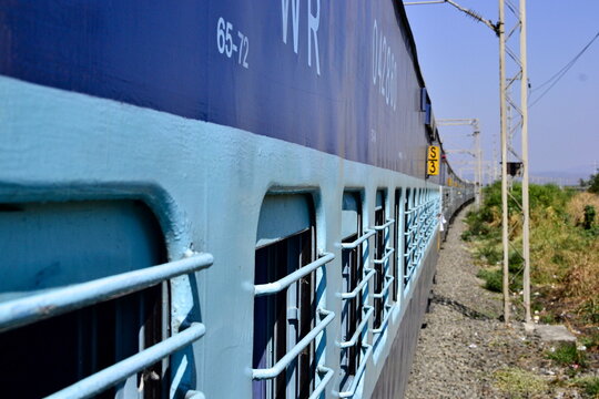 Journey In Indian Railways Train. Rail Passengers Transportation In India