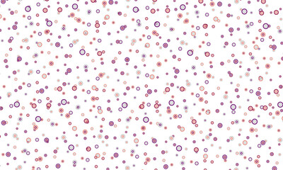 Gray, purple, orange vector texture with disks or colorful water drops on white background.